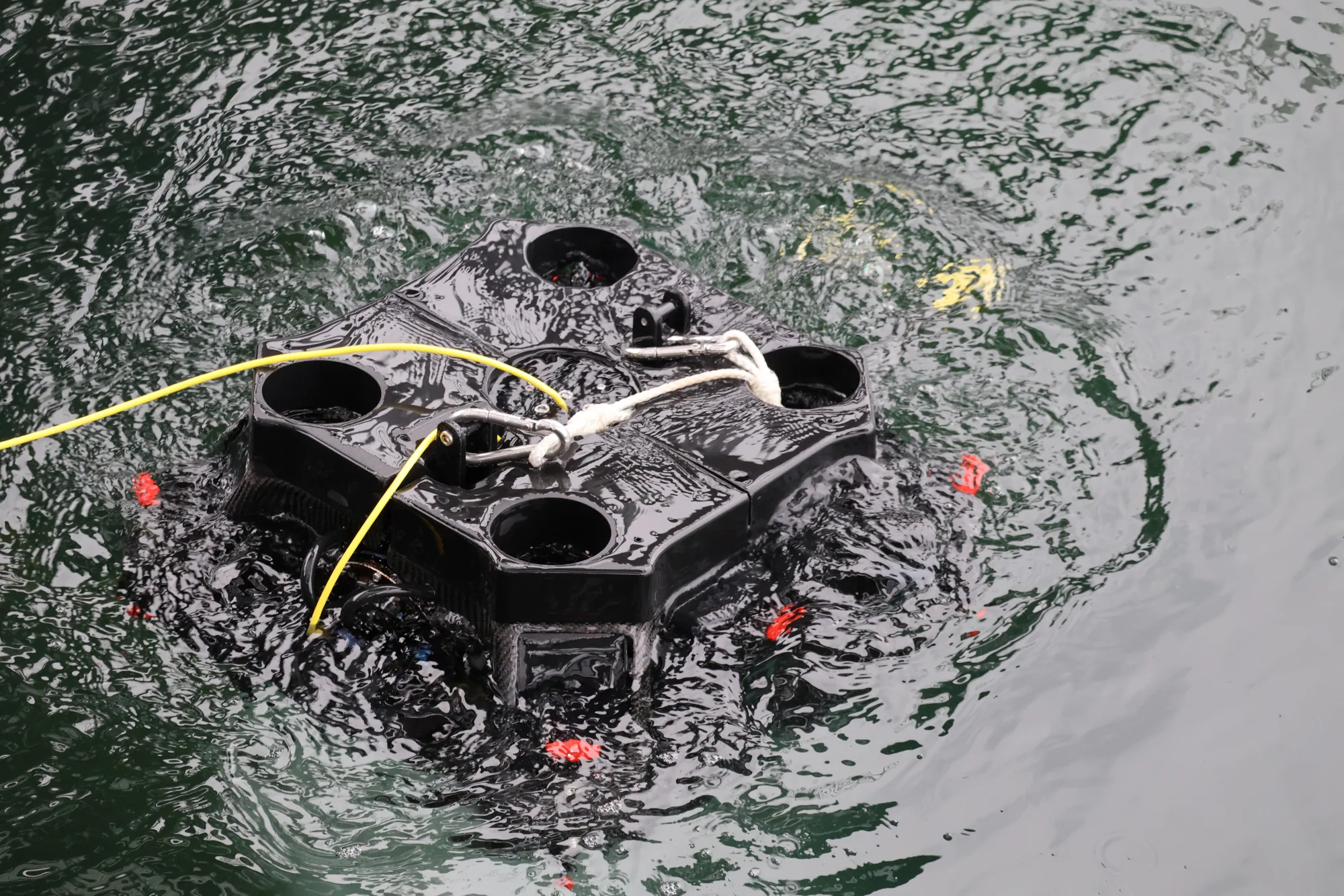 ROV running at the water surface during a test